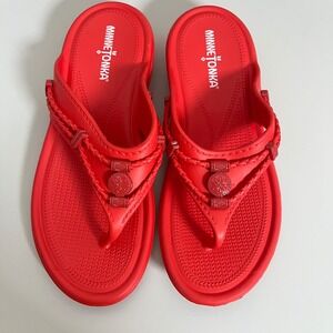 Minnetonka Women's EVA Silverthorne Prism Thong Sandals Size 7‎ in Chili Pepper